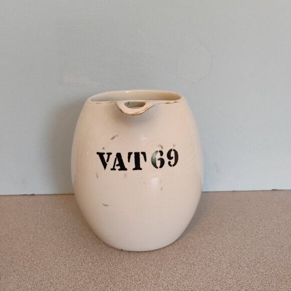 Vat 69 Scotch Small White Pitcher Modern - Picture 1 of 5
